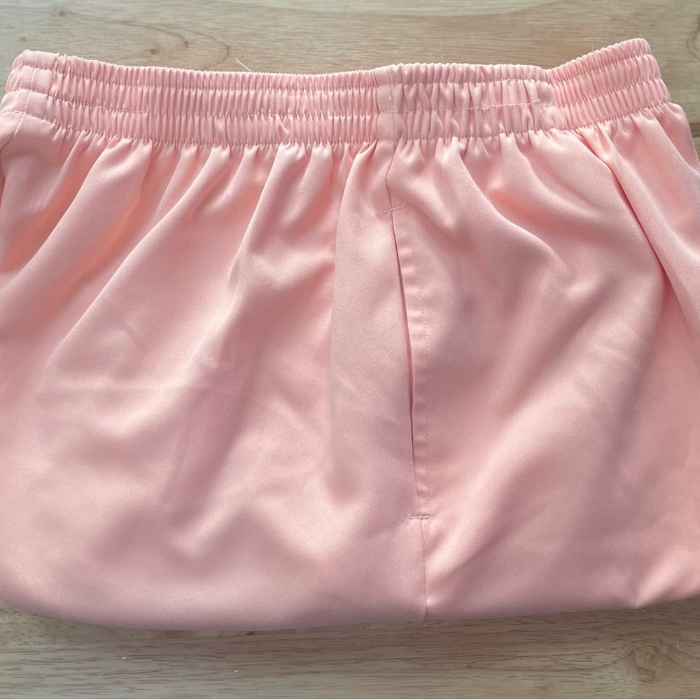 BonWorthk Capri Pants Women S/P color Salmon Side pockets and Elastic Waist